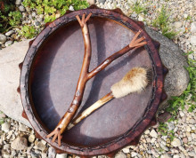 Бубен МАЛАЯ СОВА. Мембрана 46 см. ЦЕНА - 600 BYN / 200 EUR (чехол - 55 евро)